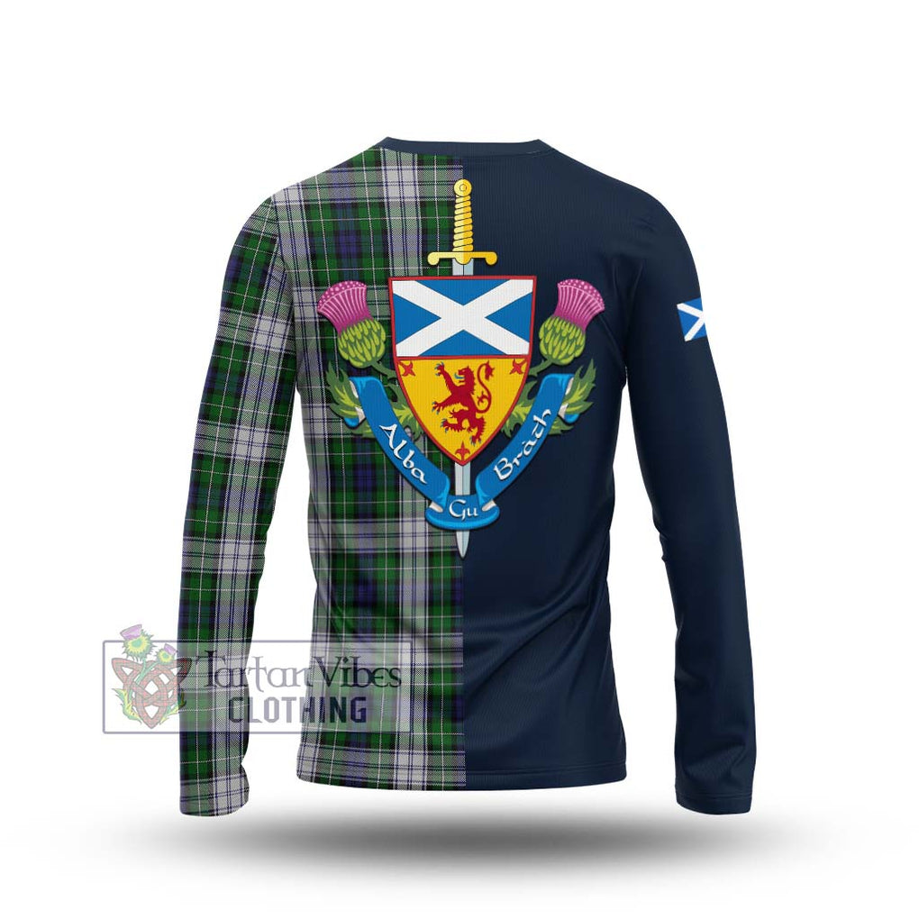 Tartan Vibes Clothing Forbes Dress Tartan Long Sleeve T-Shirt with Scottish Lion Royal Arm Half Style