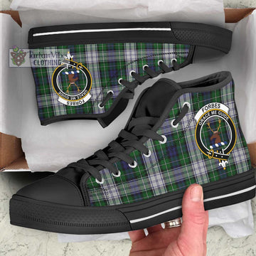 Forbes Dress Tartan High Top Shoes with Family Crest