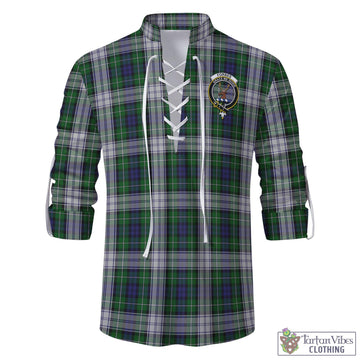 Forbes Dress Tartan Men's Scottish Traditional Jacobite Ghillie Kilt Shirt with Family Crest