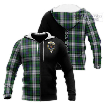 Forbes Dress Tartan Knitted Hoodie with Family Crest and Half Of Me Style