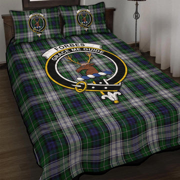 Forbes Dress Tartan Quilt Bed Set with Family Crest