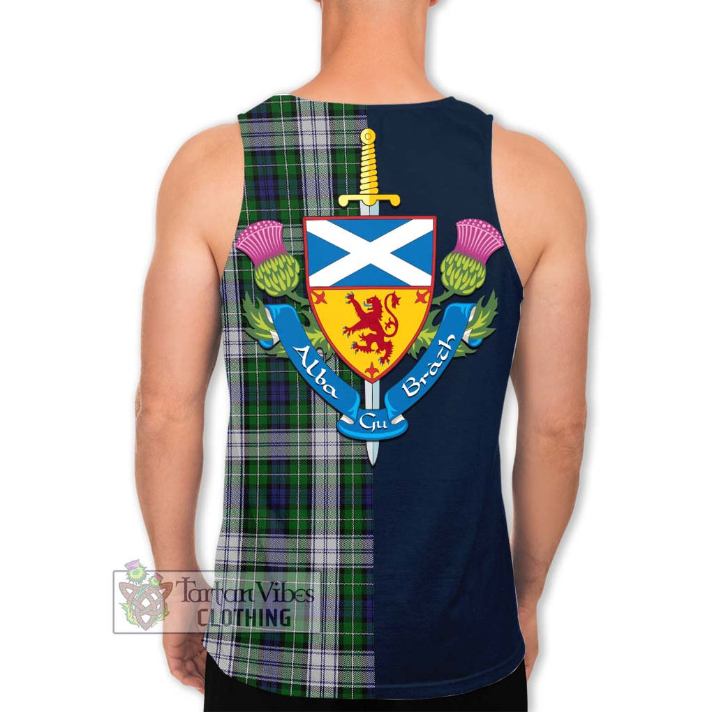 Tartan Vibes Clothing Forbes Dress Tartan Men's Tank Top with Scottish Lion Royal Arm Half Style