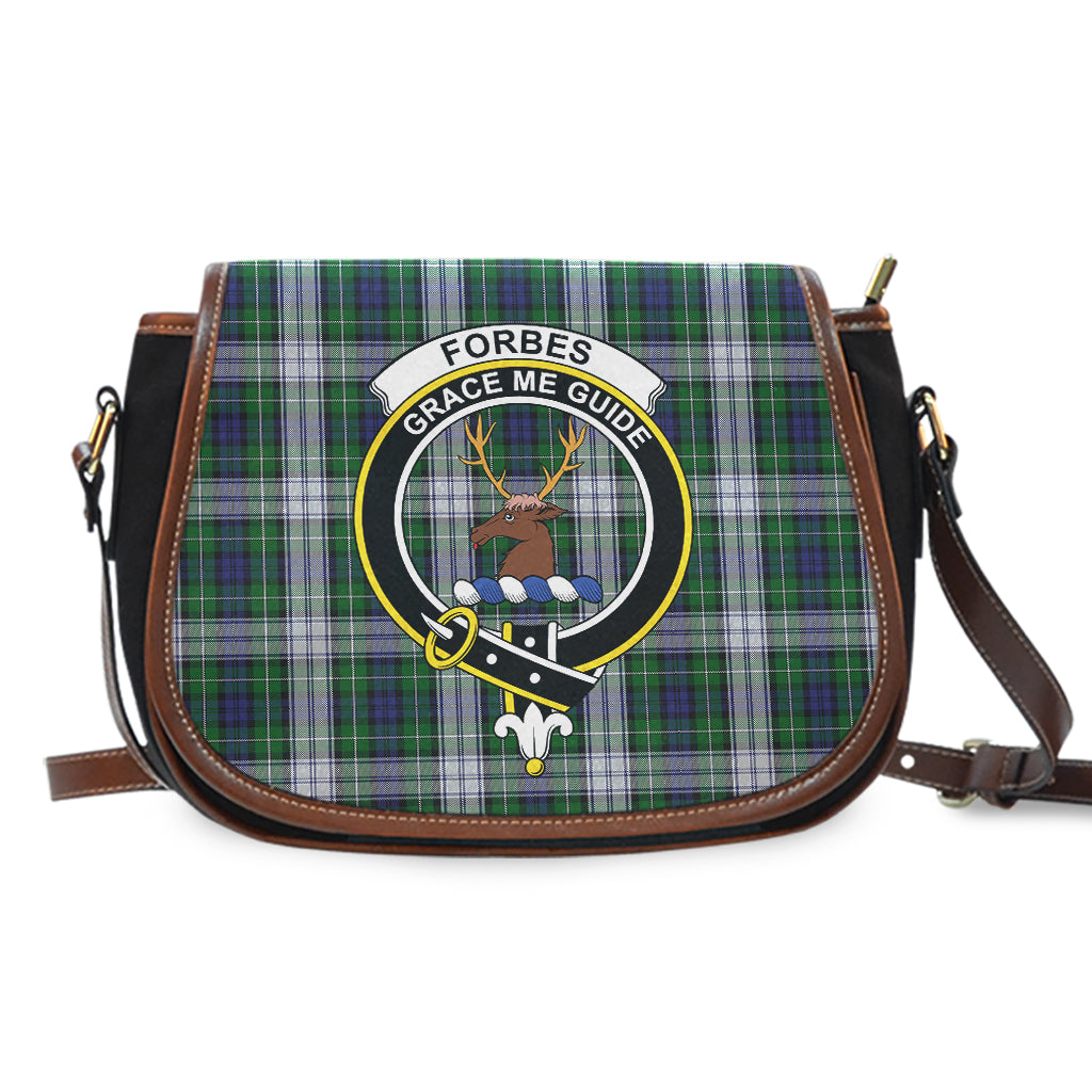 Forbes Dress Tartan Saddle Bag with Family Crest - Tartan Vibes Clothing