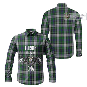 Forbes Dress Tartan Long Sleeve Button Shirt with Family Crest DNA In Me Style