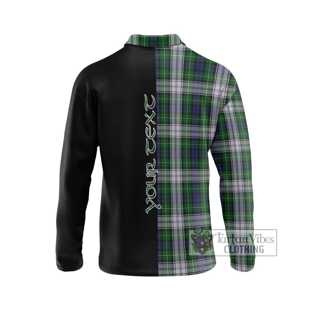 Forbes Dress Tartan Long Sleeve Polo Shirt with Family Crest and Half Of Me Style - Tartanvibesclothing Shop