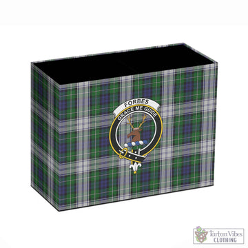 Forbes Dress Tartan Pen Holder with Family Crest