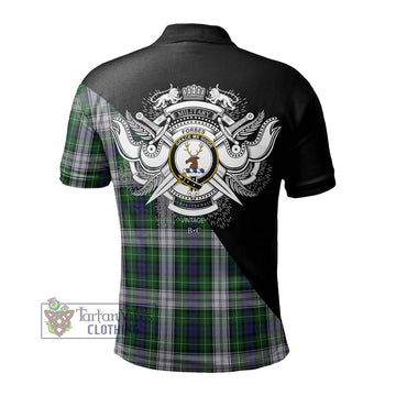 Forbes Dress Tartan Polo Shirt with Family Crest and Military Logo Style