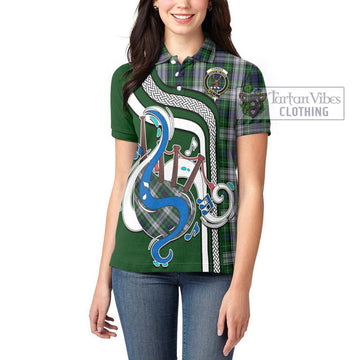 Forbes Dress Tartan Women's Polo Shirt with Epic Bagpipe Style