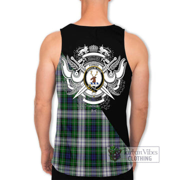 Forbes Dress Tartan Men's Tank Top with Family Crest and Military Logo Style