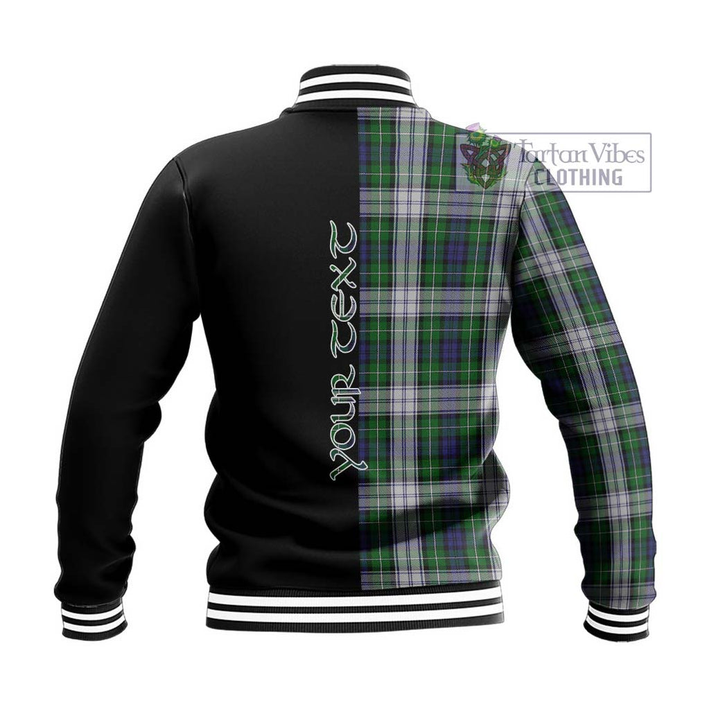 Forbes Dress Tartan Baseball Jacket with Family Crest and Half Of Me Style - Tartanvibesclothing Shop