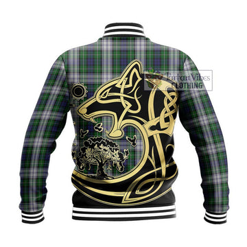 Forbes Dress Tartan Baseball Jacket with Family Crest Celtic Wolf Style