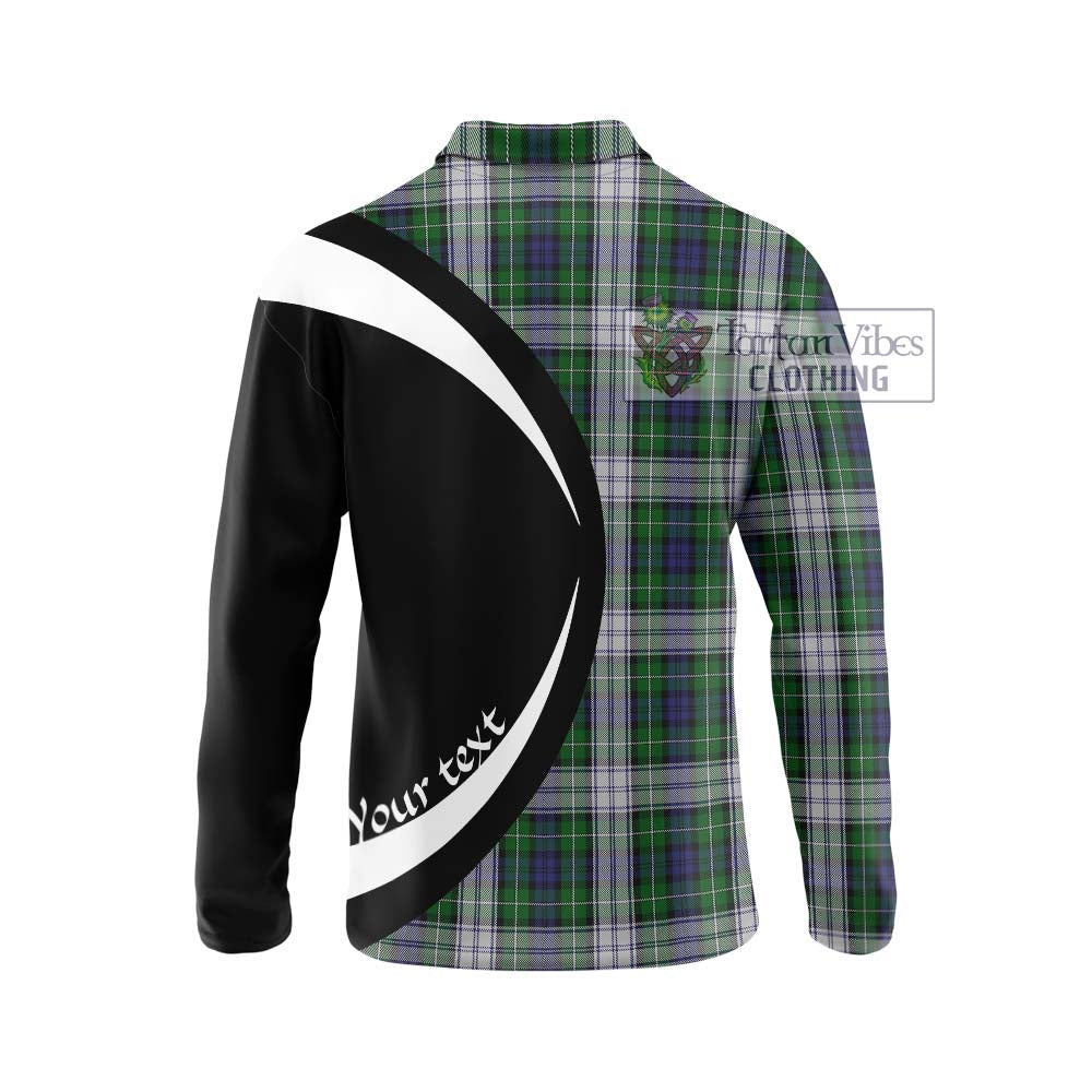 Forbes Dress Tartan Long Sleeve Polo Shirt with Family Crest Circle Style - Tartan Vibes Clothing