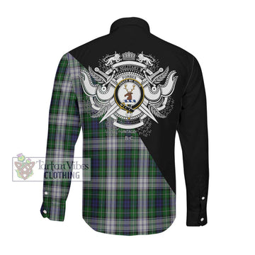 Forbes Dress Tartan Long Sleeve Button Shirt with Family Crest and Military Logo Style