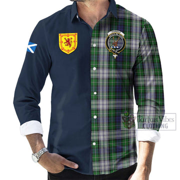 Forbes Dress Tartan Long Sleeve Button Shirt Alba with Scottish Lion Royal Arm Half Style