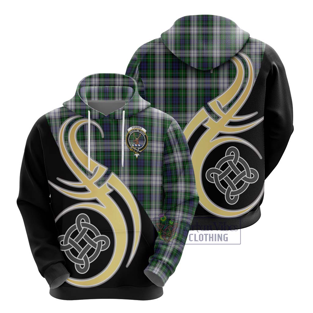 Forbes Dress Tartan Hoodie with Family Crest and Celtic Symbol Style - Tartan Vibes Clothing