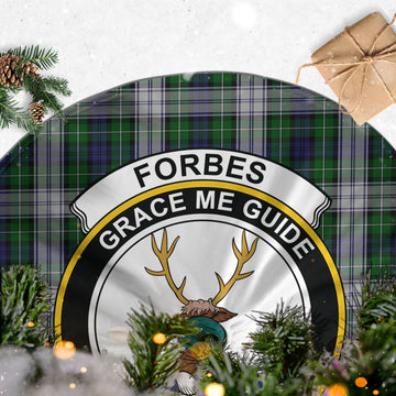 Forbes Dress Tartan Christmas Tree Skirt with Family Crest