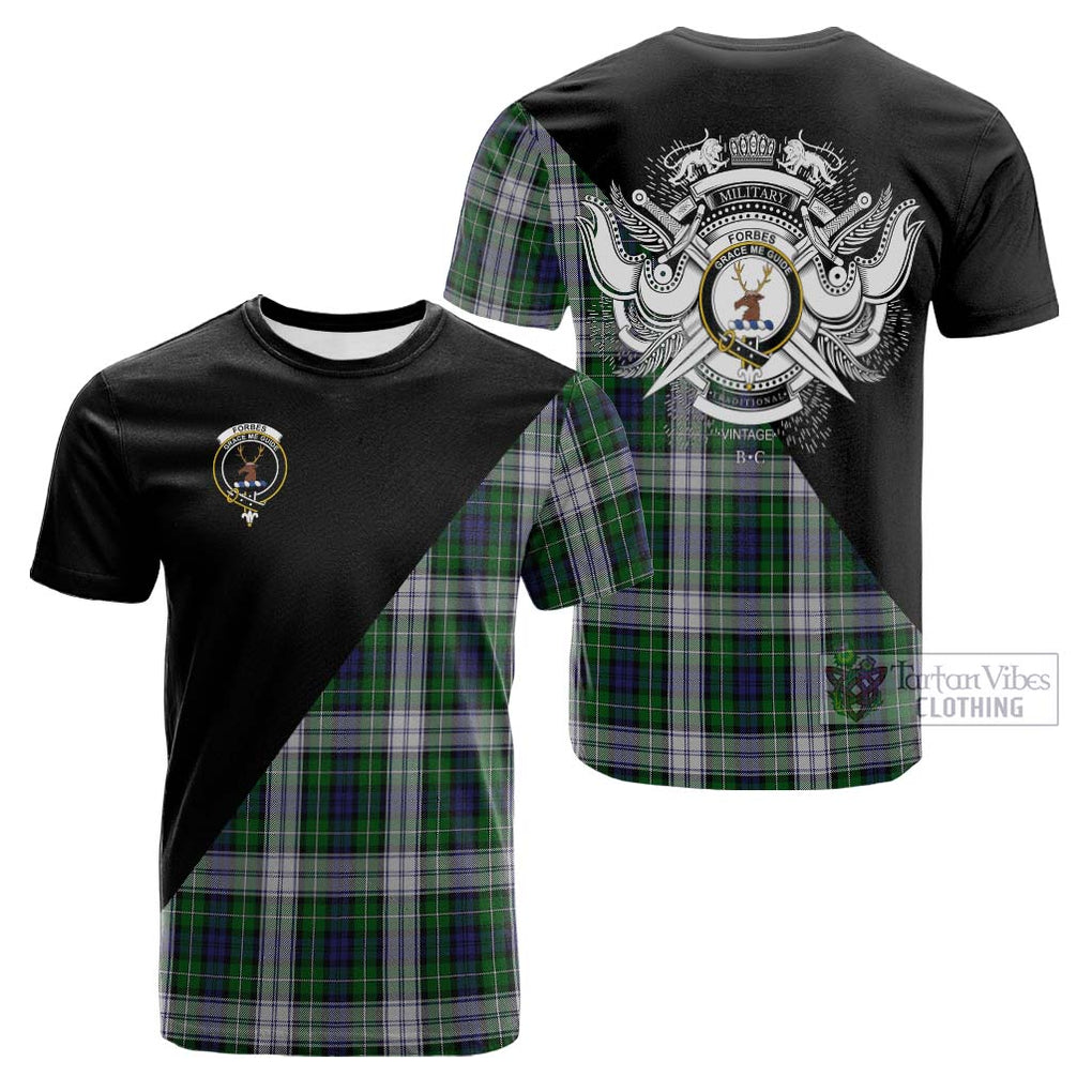 Tartan Vibes Clothing Forbes Dress Tartan Cotton T-shirt with Family Crest and Military Logo Style