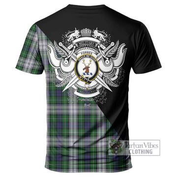 Forbes Dress Tartan T-Shirt with Family Crest and Military Logo Style