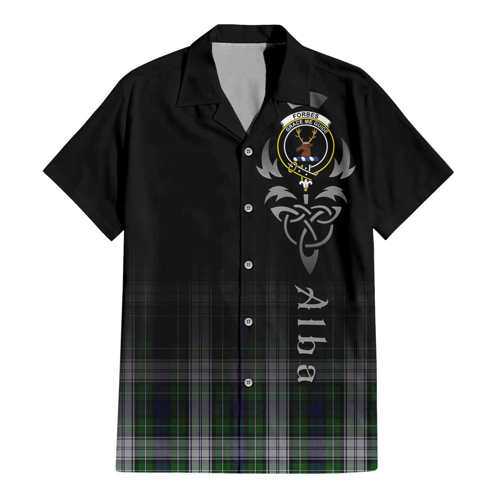 Tartan Vibes Clothing Forbes Dress Tartan Short Sleeve Button Up Featuring Alba Gu Brath Family Crest Celtic Inspired