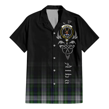 Forbes Dress Tartan Short Sleeve Button Up Shirt Featuring Alba Gu Brath Family Crest Celtic Inspired