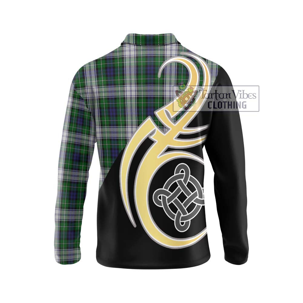 Forbes Dress Tartan Long Sleeve Polo Shirt with Family Crest and Celtic Symbol Style - Tartan Vibes Clothing