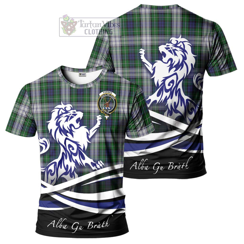 Tartan Vibes Clothing Forbes Dress Tartan Cotton T-shirt with Alba Gu Brath Regal Lion Emblem