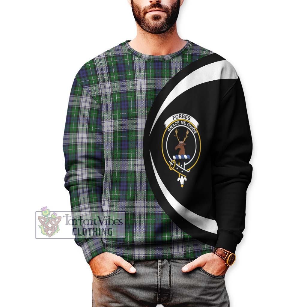 Forbes Dress Tartan Sweatshirt with Family Crest Circle Style - Tartan Vibes Clothing