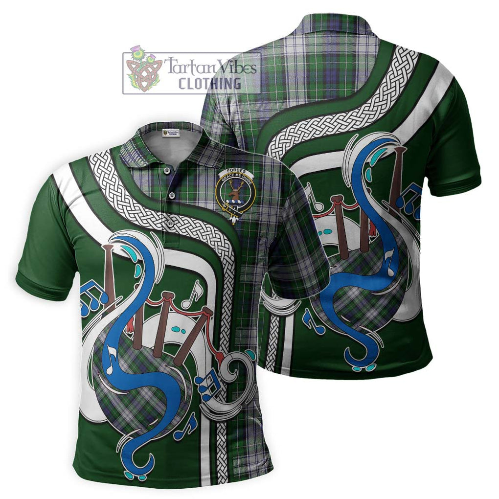 Tartan Vibes Clothing Forbes Dress Tartan Polo Shirt with Epic Bagpipe Style