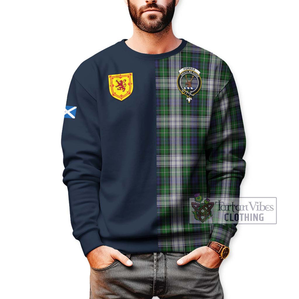 Tartan Vibes Clothing Forbes Dress Tartan Sweatshirt with Scottish Lion Royal Arm Half Style