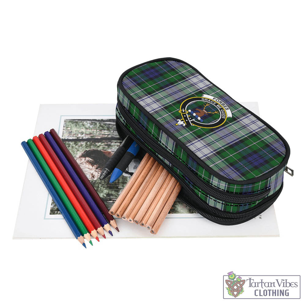 Tartan Vibes Clothing Forbes Dress Tartan Pen and Pencil Case with Family Crest