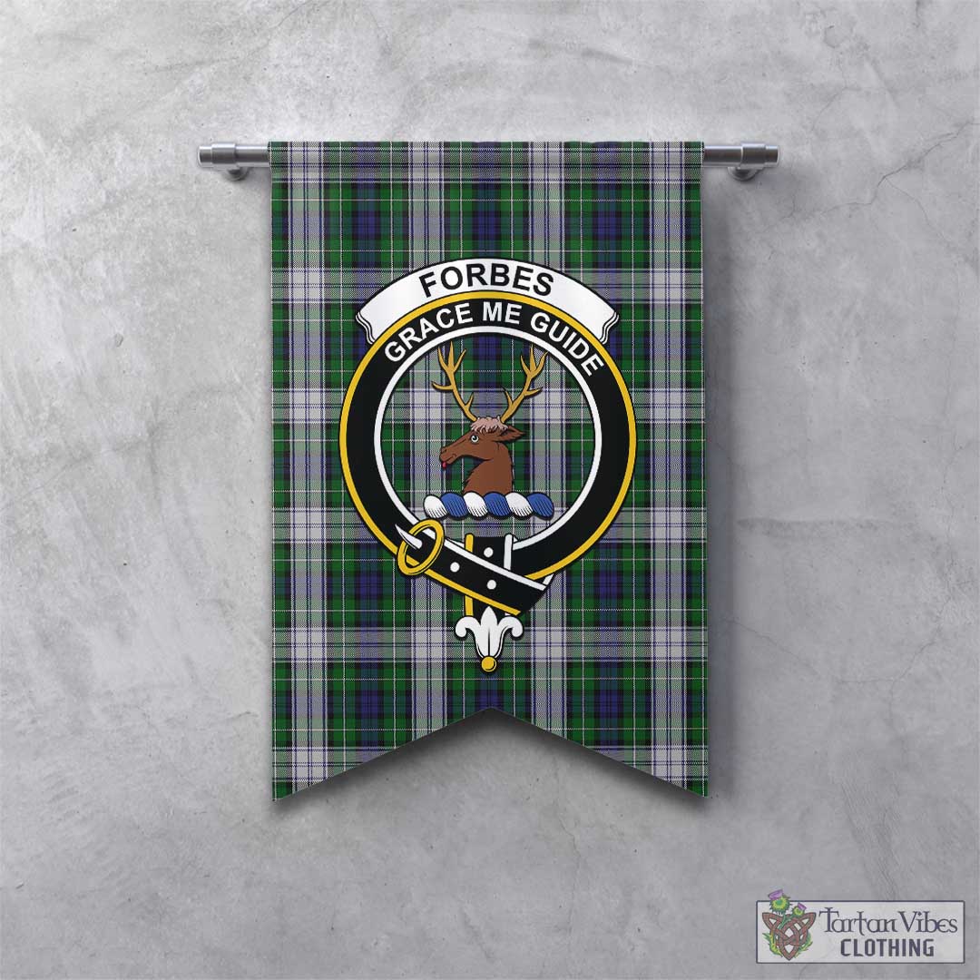 Tartan Vibes Clothing Forbes Dress Tartan Gonfalon, Tartan Banner with Family Crest