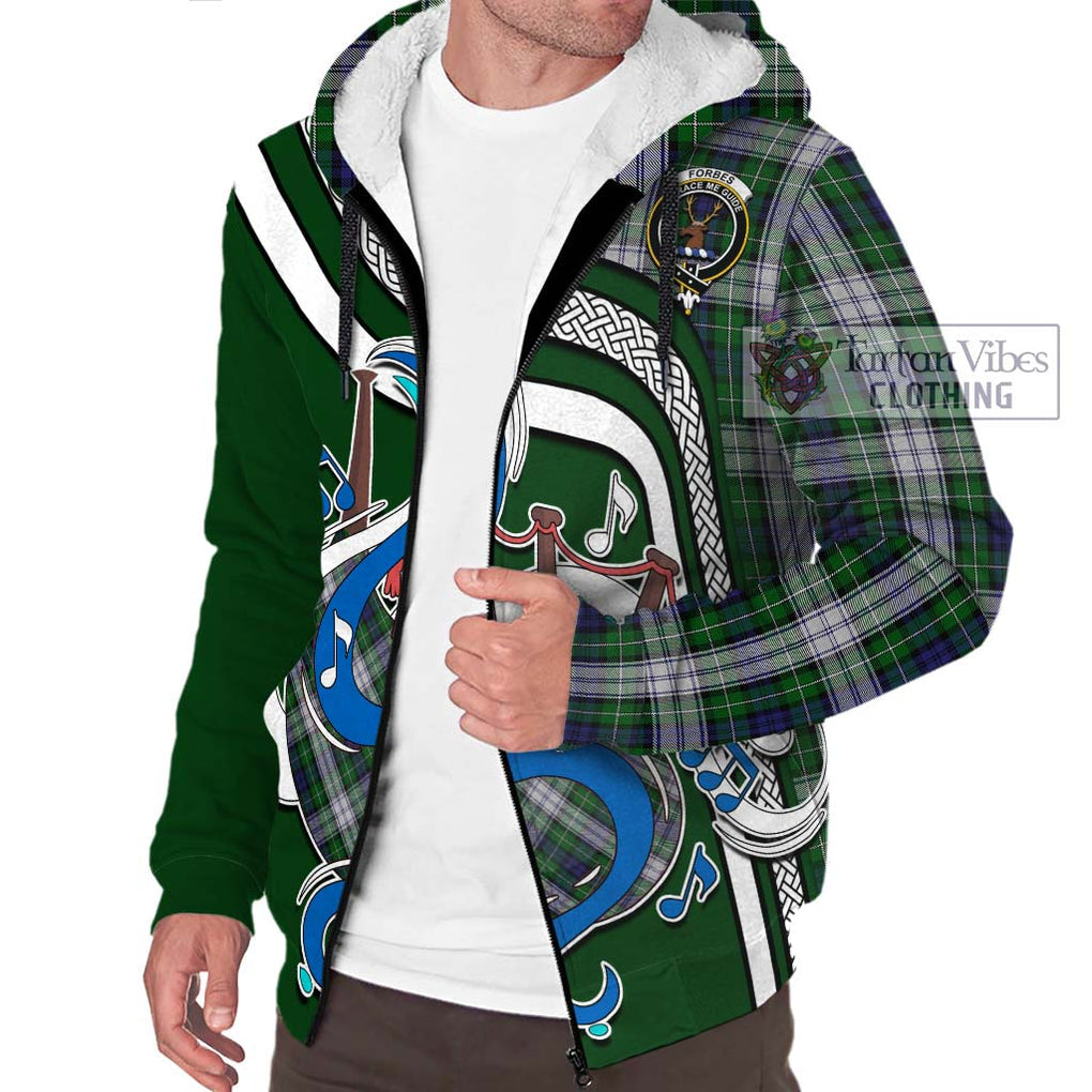 Forbes Dress Tartan Sherpa Hoodie with Epic Bagpipe Style Unisex - Tartanvibesclothing Shop