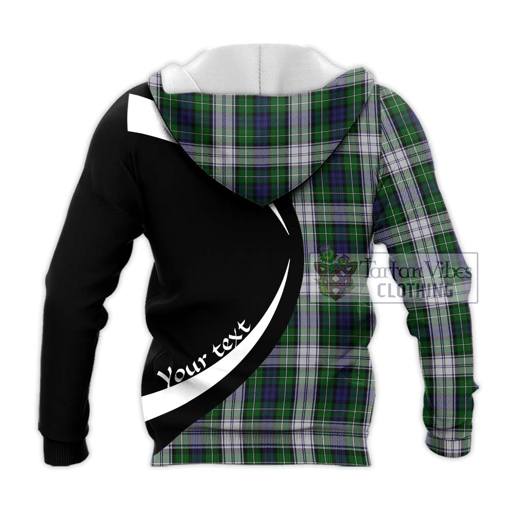 Forbes Dress Tartan Knitted Hoodie with Family Crest Circle Style - Tartan Vibes Clothing