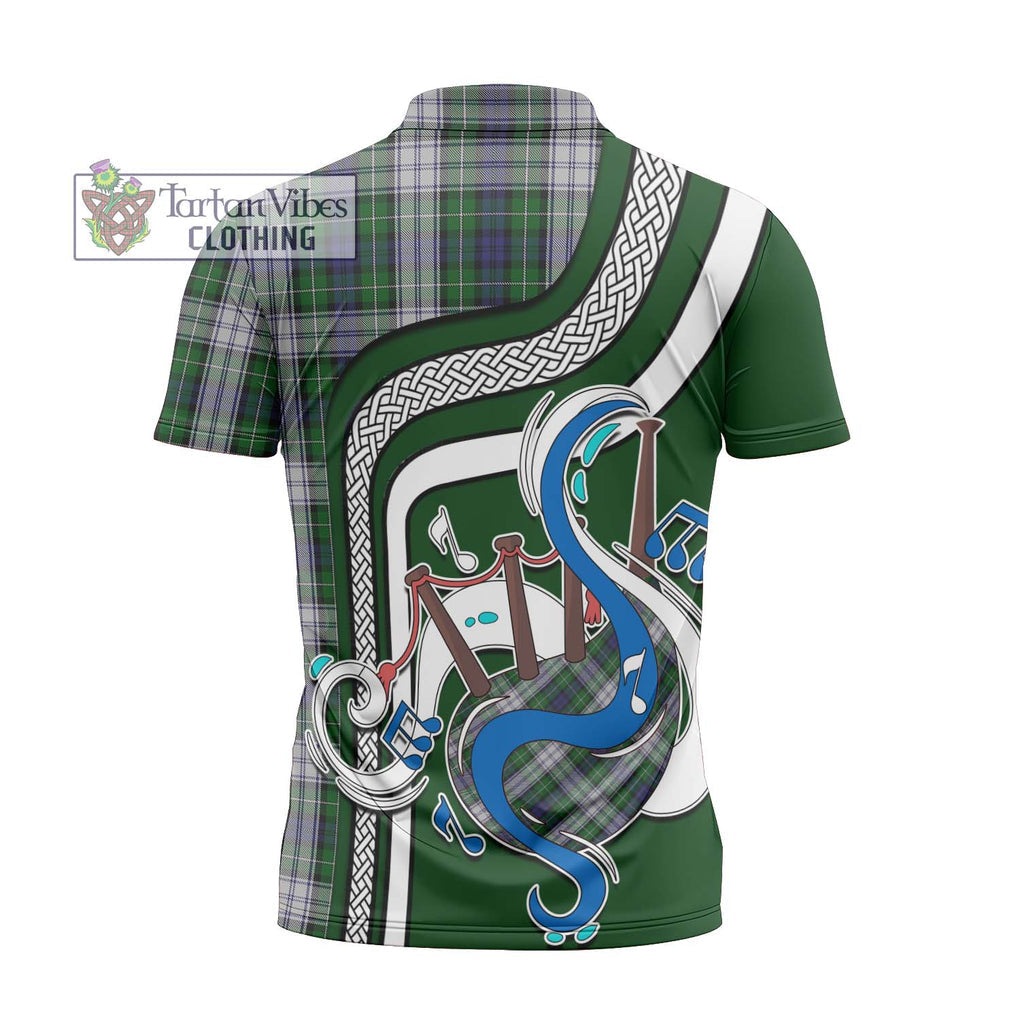 Forbes Dress Tartan Zipper Polo Shirt with Epic Bagpipe Style - Tartanvibesclothing Shop