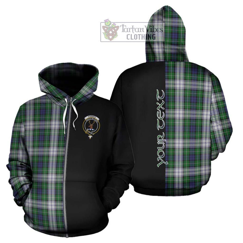 Forbes Dress Tartan Hoodie with Family Crest and Half Of Me Style - Tartanvibesclothing Shop