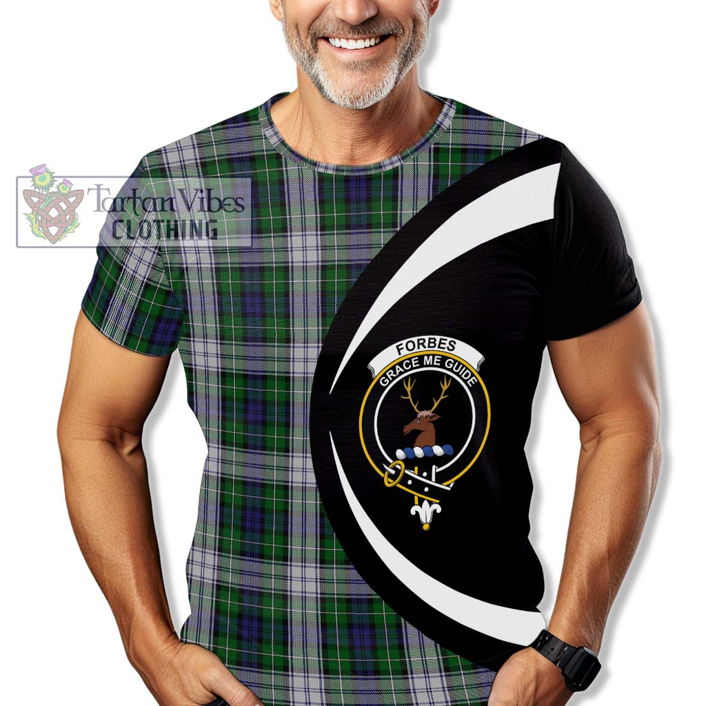 Tartan Vibes Clothing Forbes Dress Tartan T-Shirt with Family Crest Circle Style