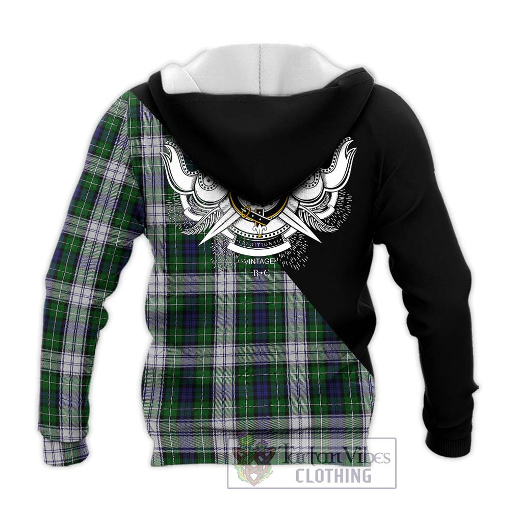 Forbes Dress Tartan Knitted Hoodie with Family Crest and Military Logo Style - Tartanvibesclothing Shop