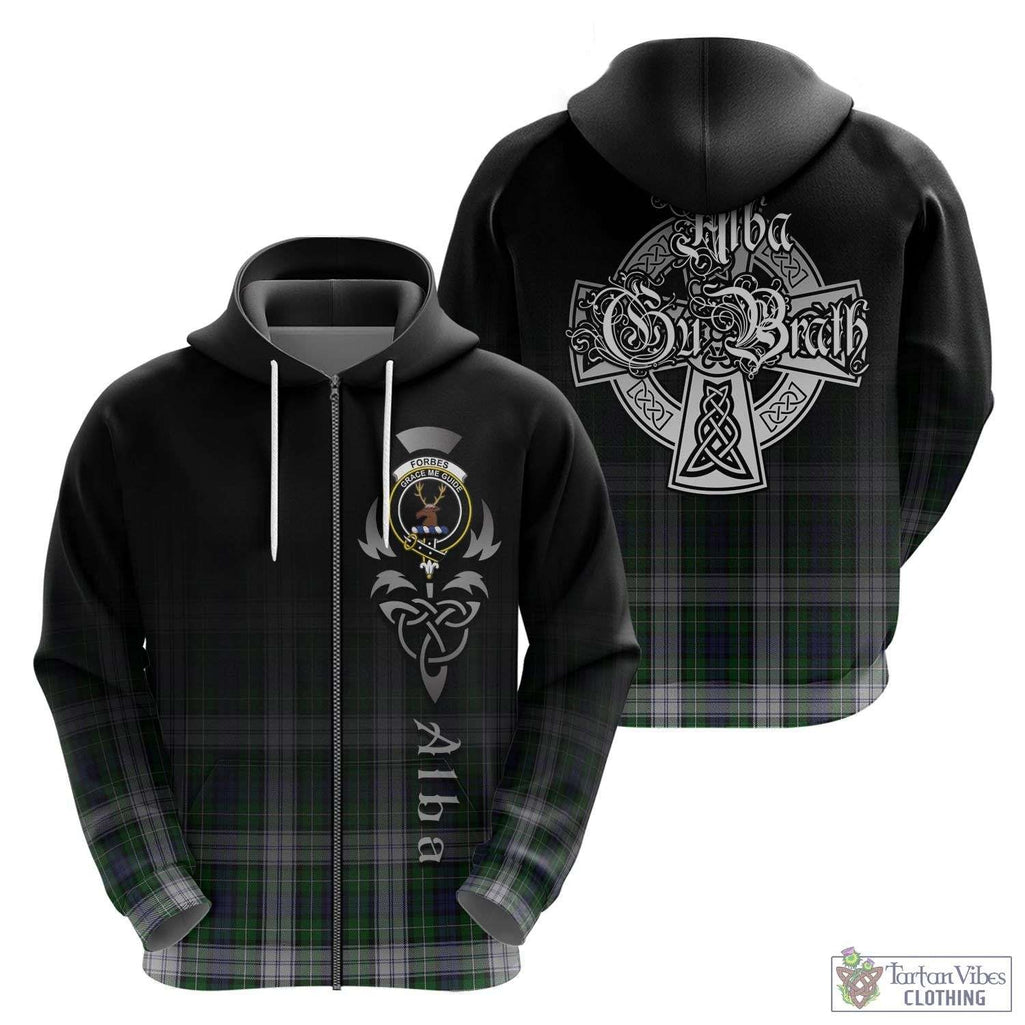 Tartan Vibes Clothing Forbes Dress Tartan Hoodie Featuring Alba Gu Brath Family Crest Celtic Inspired