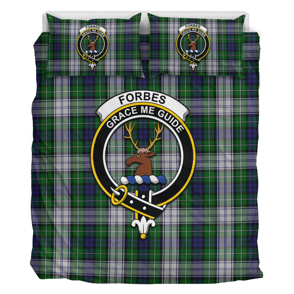 Forbes Dress Tartan Bedding Set with Family Crest - Tartan Vibes Clothing