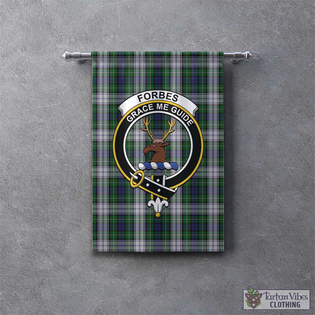 Tartan Vibes Clothing Forbes Dress Tartan Gonfalon, Tartan Banner with Family Crest