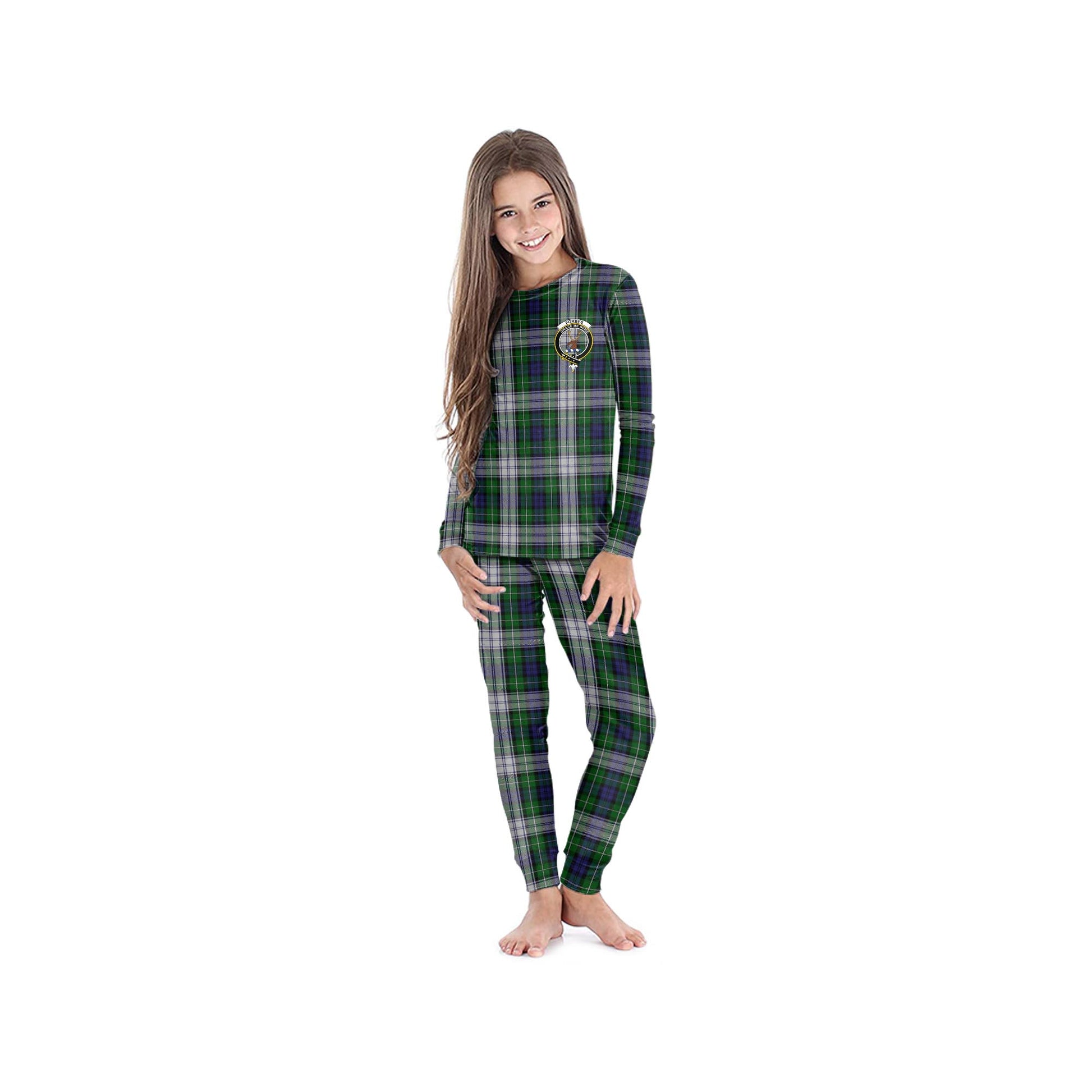 Forbes Dress Tartan Pajamas Family Set with Family Crest - Tartan Vibes Clothing