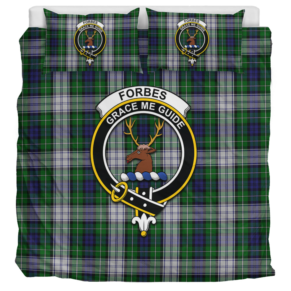 Forbes Dress Tartan Bedding Set with Family Crest UK Bedding Set UK Super King 104*94 inch - Tartan Vibes Clothing