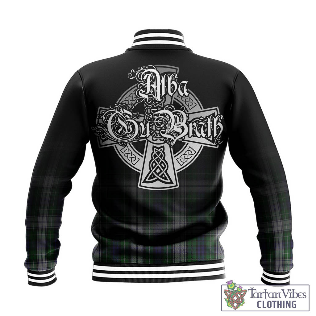 Tartan Vibes Clothing Forbes Dress Tartan Baseball Jacket Featuring Alba Gu Brath Family Crest Celtic Inspired