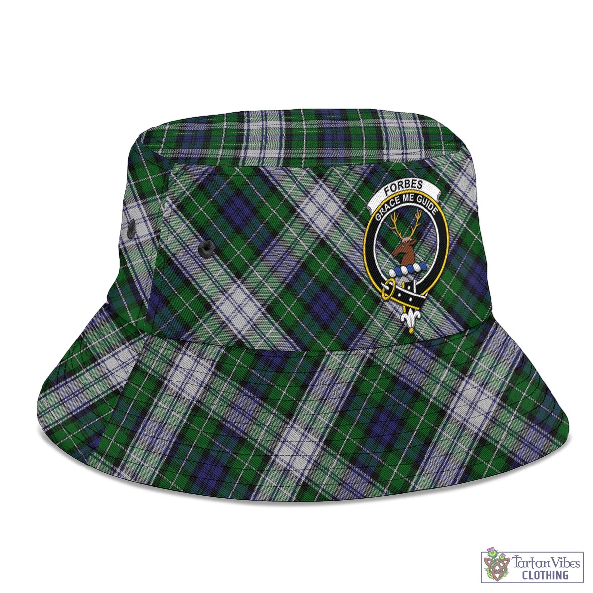 Tartan Vibes Clothing Forbes Dress Tartan Bucket Hat with Family Crest