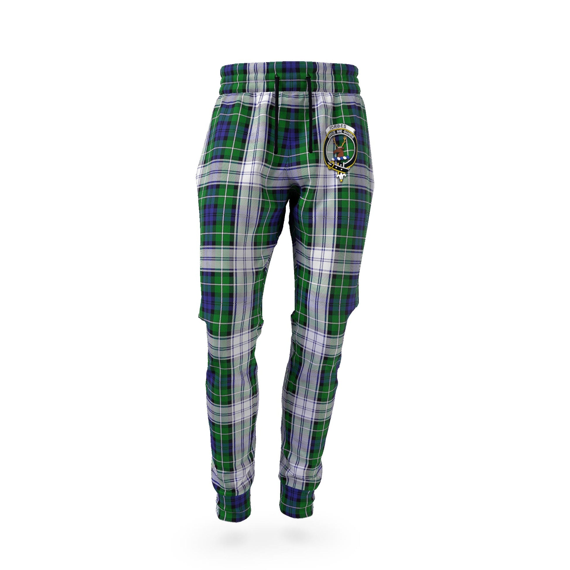 Forbes Dress Tartan Joggers Pants with Family Crest - Tartan Vibes Clothing