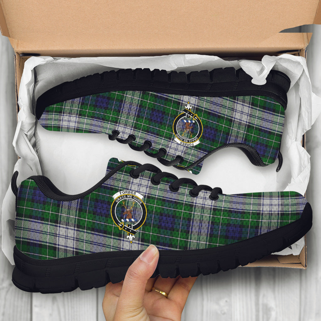 Forbes Dress Tartan Sneakers with Family Crest - Tartan Vibes Clothing