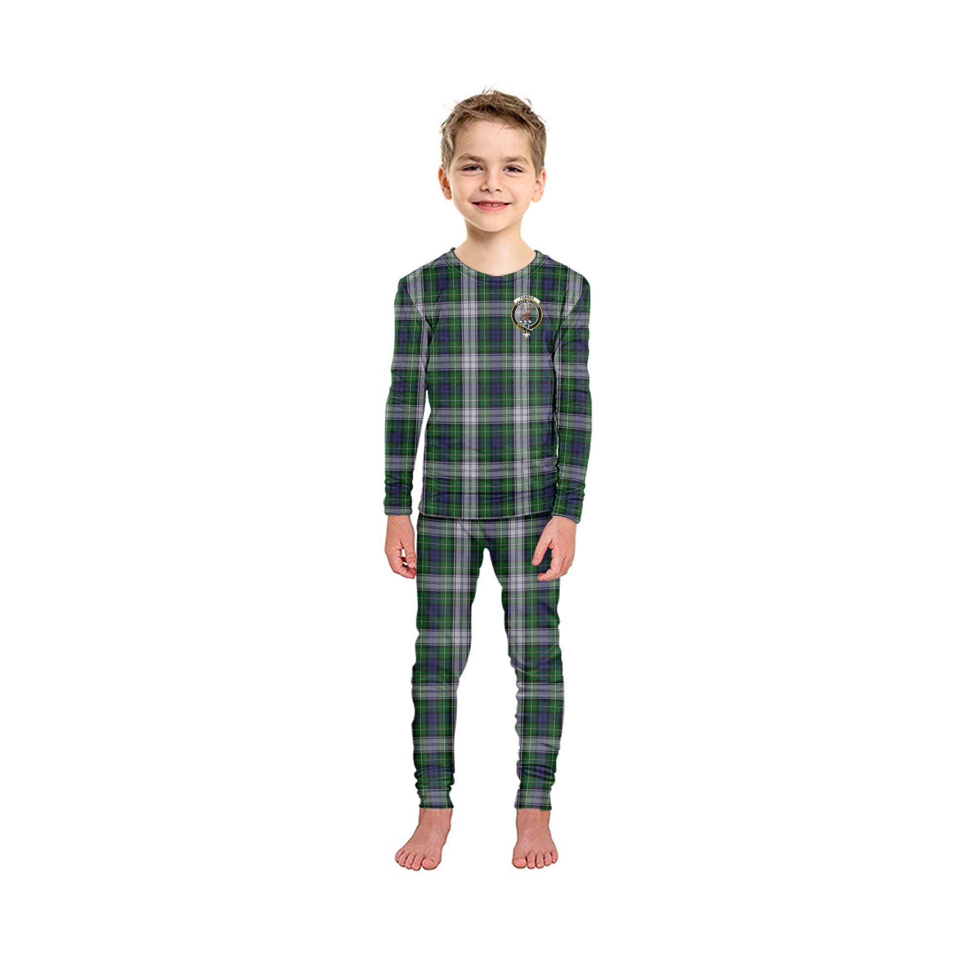 Forbes Dress Tartan Pajamas Family Set with Family Crest - Tartan Vibes Clothing