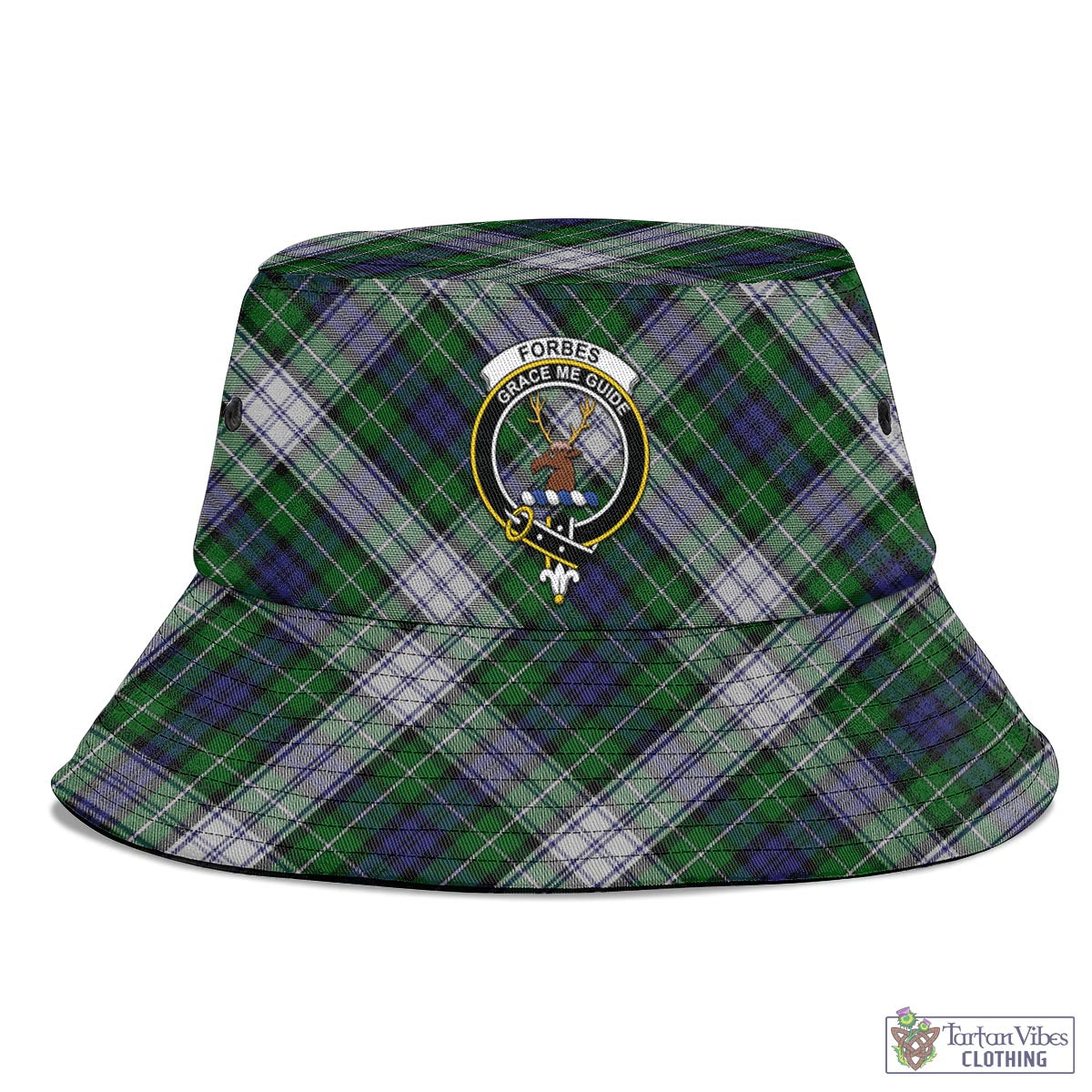 Tartan Vibes Clothing Forbes Dress Tartan Bucket Hat with Family Crest