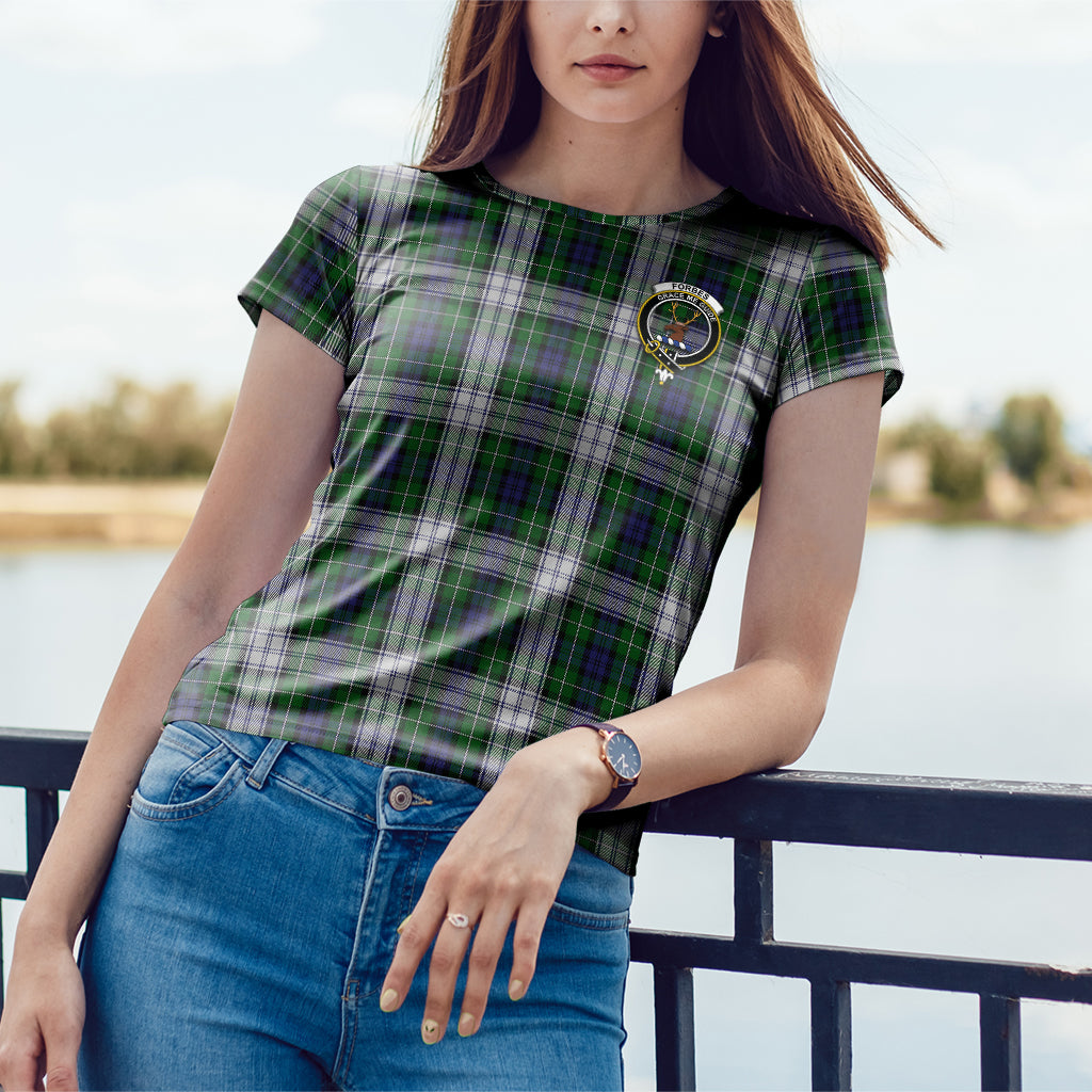 Forbes Dress Tartan T-Shirt with Family Crest - Tartan Vibes Clothing