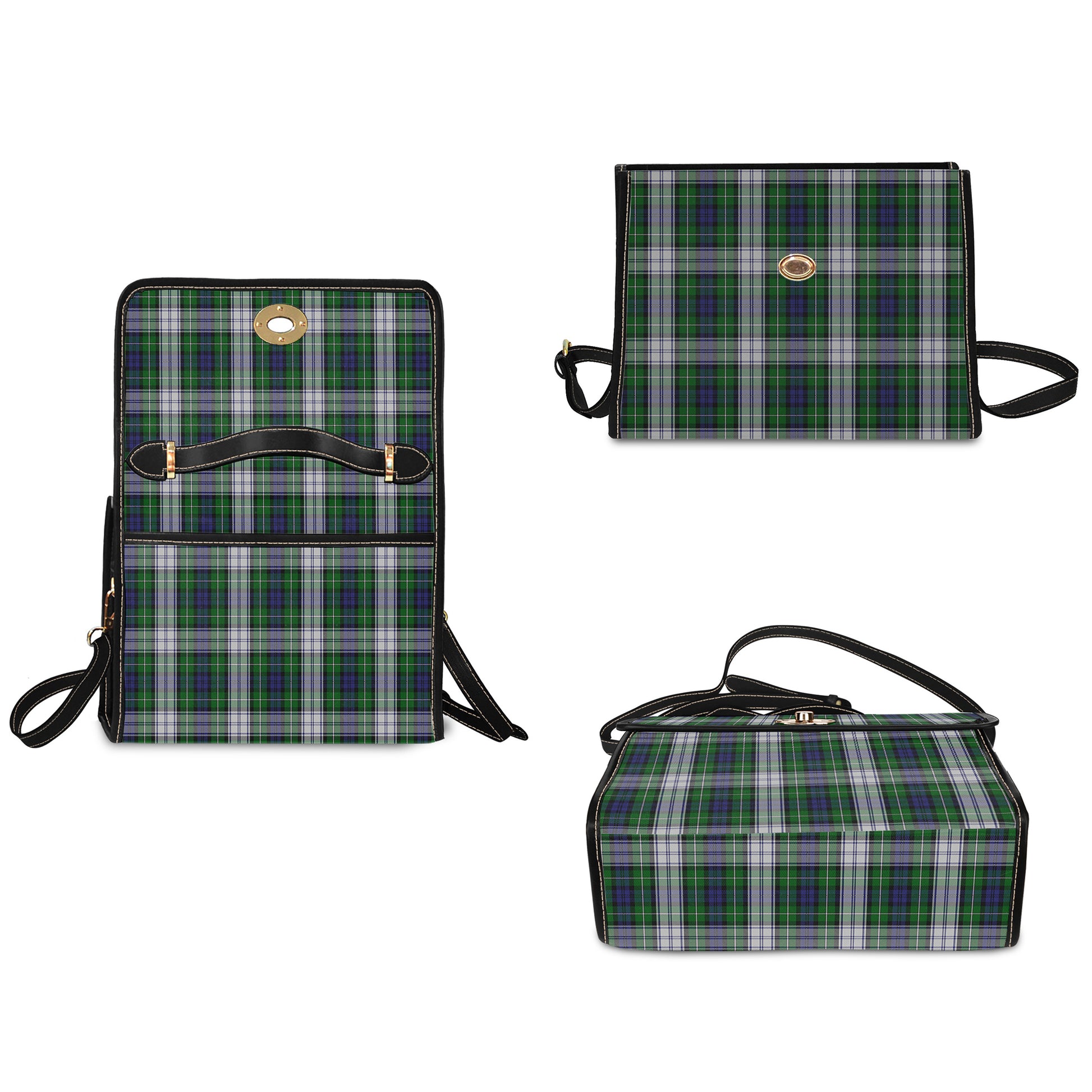 forbes-dress-tartan-leather-strap-waterproof-canvas-bag